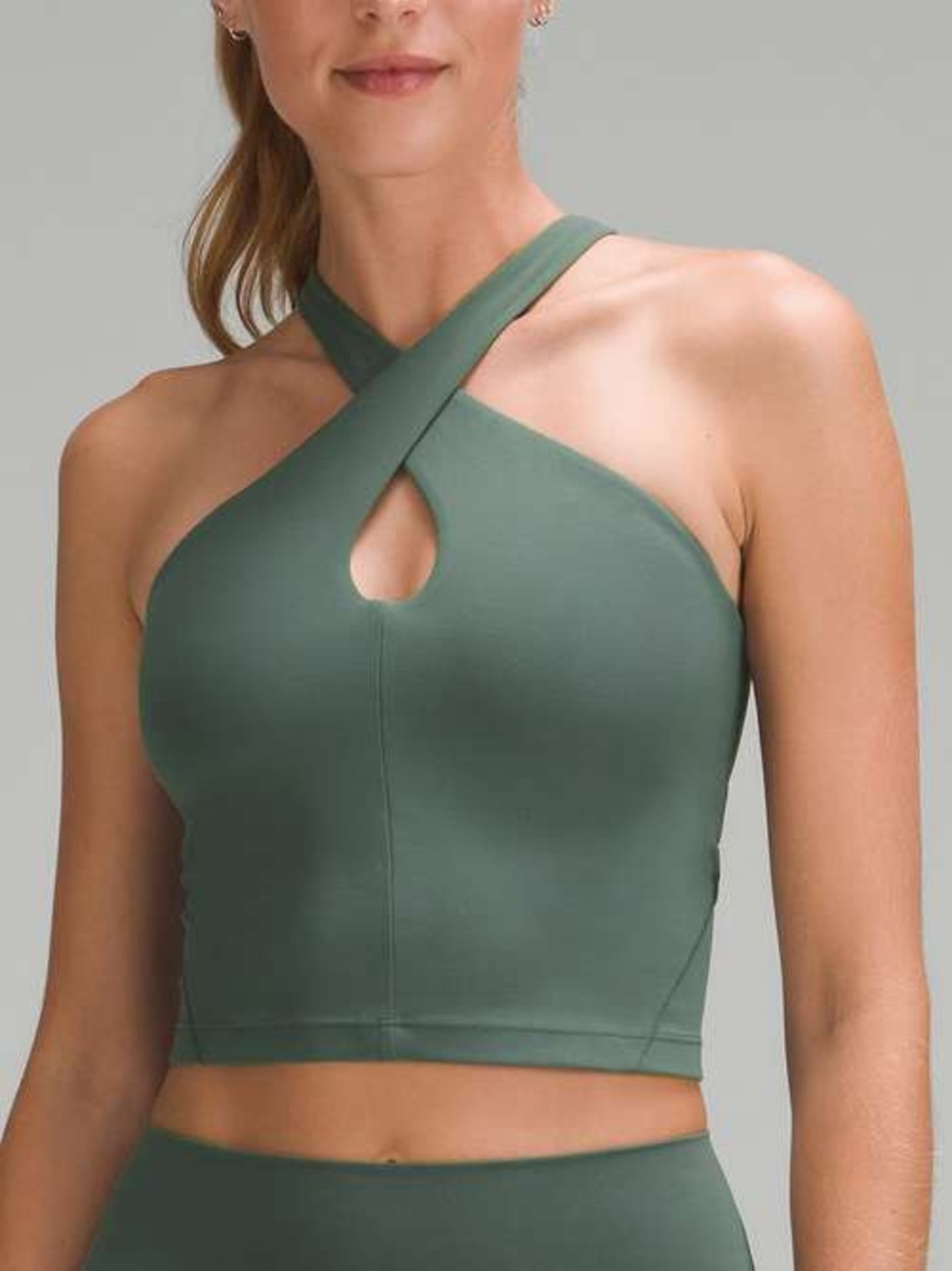 Lululemon Align Keyhole Halter Tank Top - Sz 4 - Green Forest